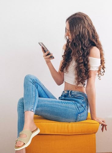 COFACE Women's Orthotic Slides for Plantar Fasciitis Comfort and Arch Support Slip-On Flat Sandals with Soft Cushion and